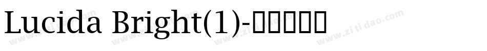 Lucida Bright(1)字体转换
